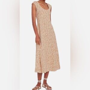 Old Navy Tan Leopard Print A-Line Dress
